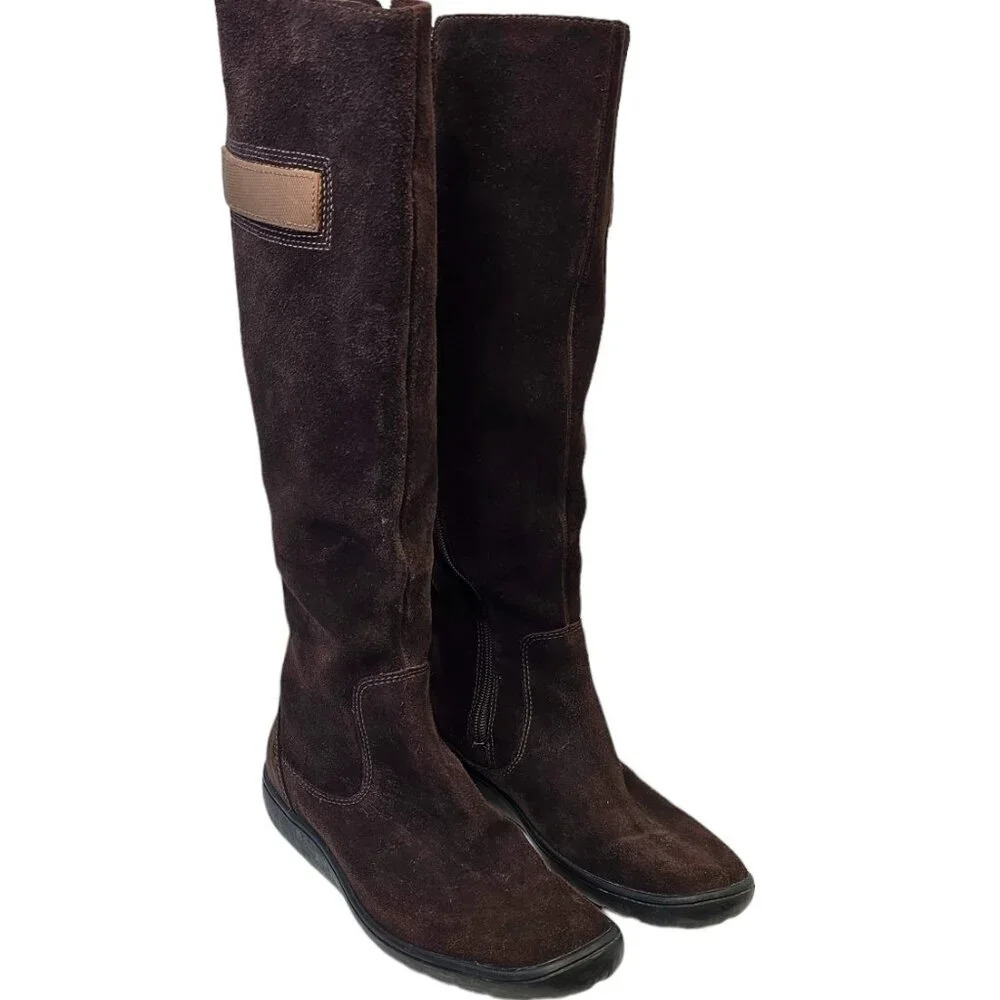 Timerbland x Smartwool Tall Boots Size 7 Leather Suede Brown - Picture 7 of 13